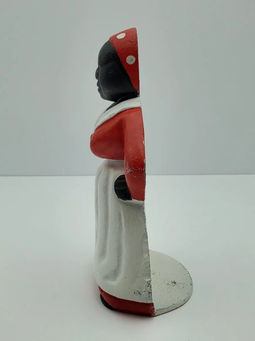 African American Maid Cast Iron Doorstop Americana Cast Iron Bookend
